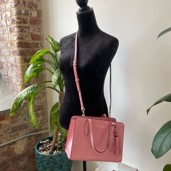 NWT Kate Spade Pink Satchel with Tassels - Picture 2 of 7